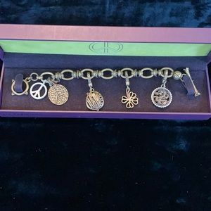 Lucky Brand Peace and Love Charm Bracelet